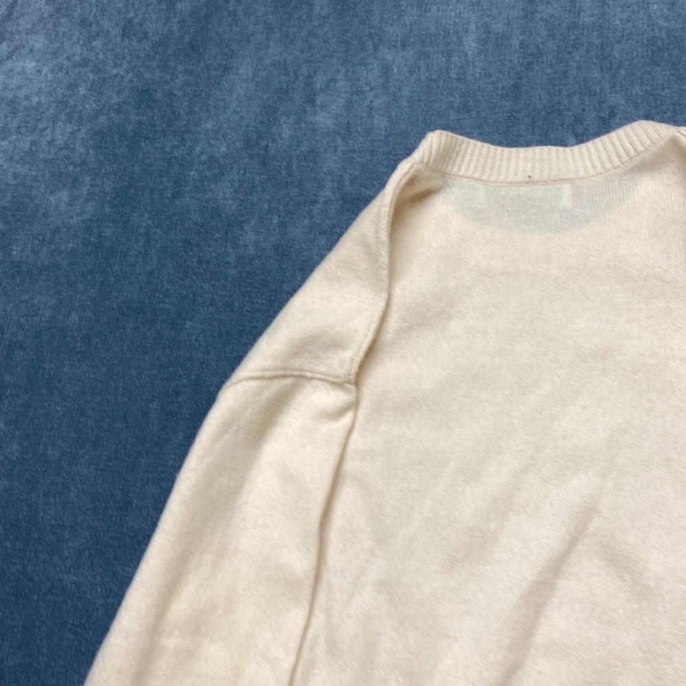 Tomorrowland Tricot Cashmere Sweater Men XS Knitted Off White Crew Neck Pullover - Picture 13 of 13